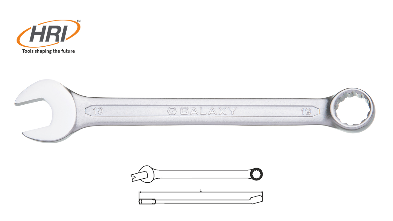 COMBINATION OPEN & RING END SPANNER - CRV - Cold Stamped