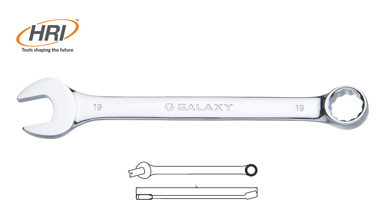 COMBINATION OPEN & RING END SPANNER - ELIPTICAL PATTERN-122